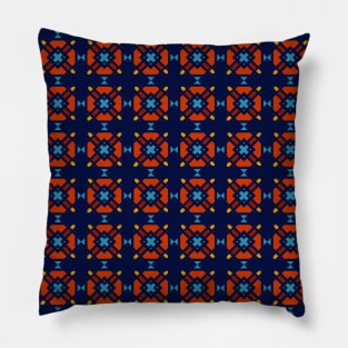 Geometric multicolor repetion pattern set collage Pillow