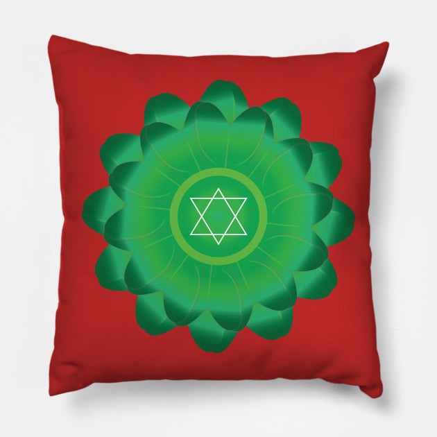 Heart Chakra, Aanahata Chakra Yoga and Meditation Pillow by Global Creation