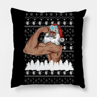 Merry Liftmas Christmas Xmas Fitmas Fitness Santa Holiday 2 Pillow