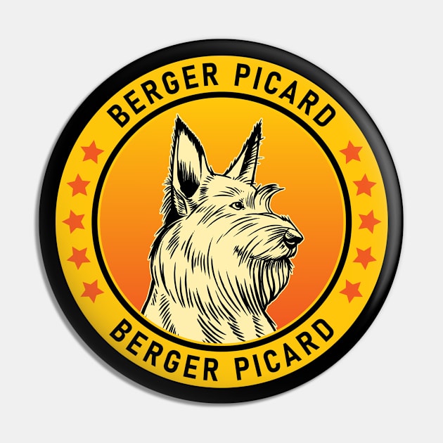 Berger Picard Dog Portrait Pin by millersye