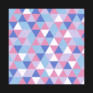 Bigender Pride Varied Alternating Triangles Pattern T-Shirt
