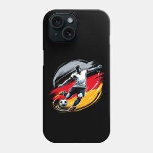 Dynamic Germany Soccer Star in Action - Vector Design Phone Case