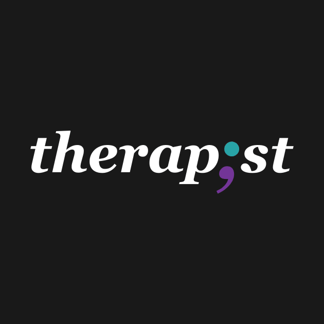 Therapist Semi-colon - Mental Health Awareness Design by Therapy for Christians