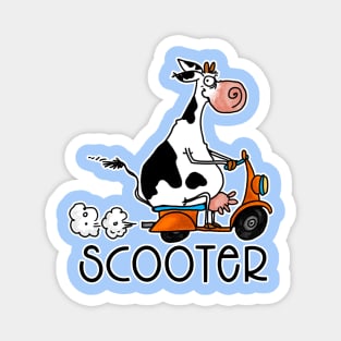 Scooter Cow Magnet