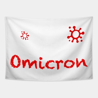 I lose my job because of omicron black tshirt Tapestry