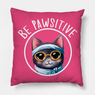 Stay Pawsitive Shirt, Be Pawsitive Shirt, Cat Positivity Shirt, Sarcastic Cat Shirt, cute paw t-shirt, Pawsitive Catitude, Funny Cat Lady Gift, Cat Mom Shirt Gift, Nerd Cat Shirt, Funny Nerdy Cat, Cute Nerd Cat Shirt, Cute Nerd Shirt, Cat Owner Gift Tee Pillow