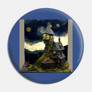 Starry Night Over The Burrow Pin