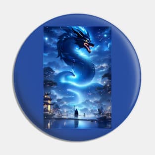 Fantasy Blue dragon Pin