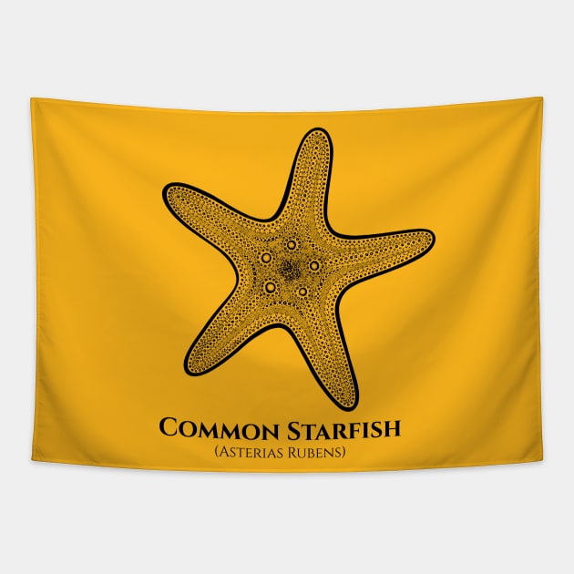 Starfish with Common and Scientific Names - sea animal design Tapestry by Green Paladin