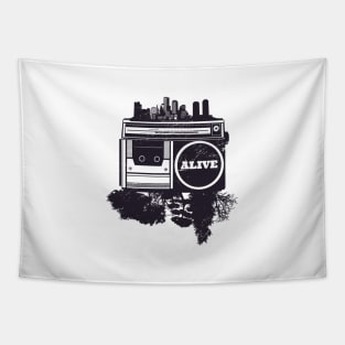 Cool hip hop city skyline Tapestry