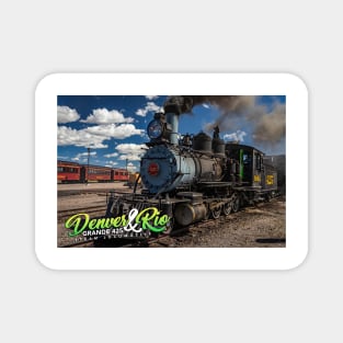 Denver and Rio Grande 425 Steam Locomotive at Antonito Colorado Magnet