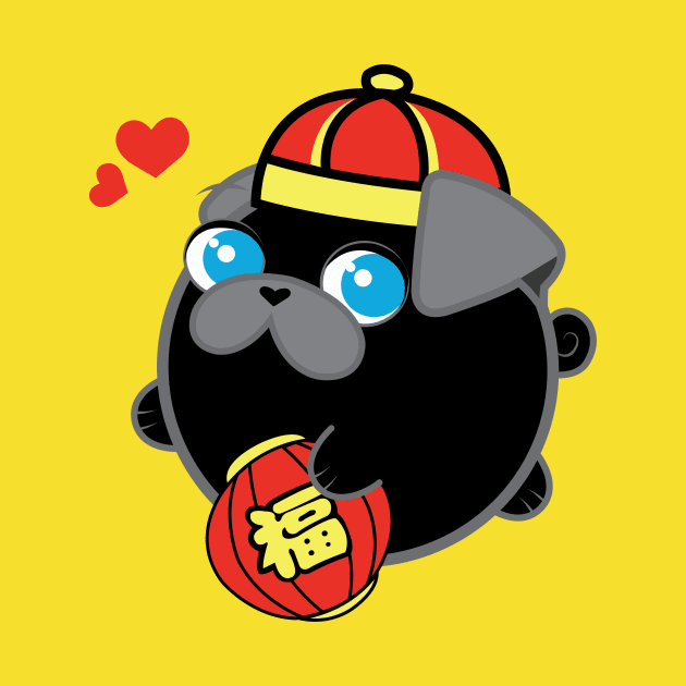 Poopy the Pug Puppy - Chinese New Year by Poopy_And_Doopy