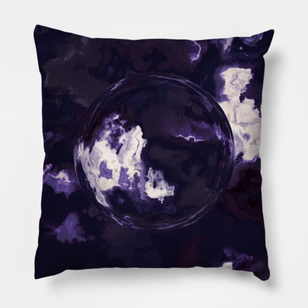 February Birthstone Amethyst Crystal Pillow by Moon Art