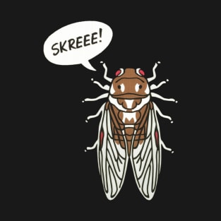 Entomology Cicada Brood Noise Skreeee Funny Cicada Fest 2024 T-Shirt