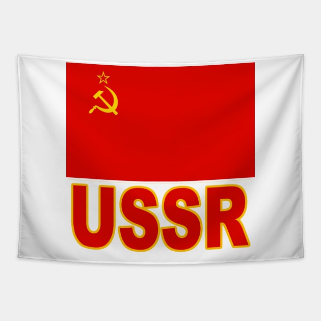 The Pride of the Soviet Union (USSR) - National Flag Design Tapestry by Naves