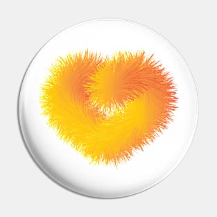 Orange Fur Love Pin