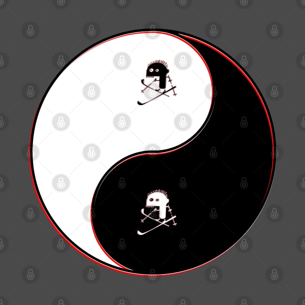 yin yang balance harmony design eastern philosophy skiing by 4rpixs