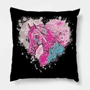 The Valintine Horse Art dsign Pillow