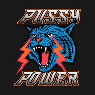 Puss Power Fierce Pussy Cat Retro Feminist T-Shirt