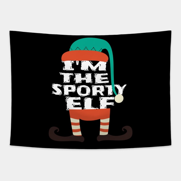 I'm The Sporty Elf Tapestry by KnMproducts