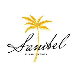 Sanibel Island, Florida Minimal Vintage Style T-Shirt