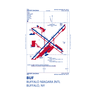 Airport Diagram - Buffalo Niagara Intl (BUF) T-Shirt