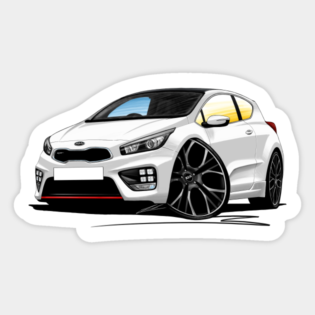 Kia Pro Ceed GT White - Kia Ceed - Sticker | TeePublic