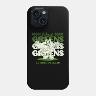 Eat Your Greens, Go Vegan, Vegan Christmas Gifts 2023 Phone Case