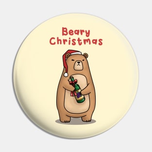 Beary Christmas Bear Santa Pin