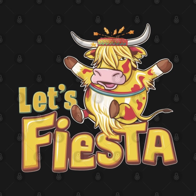 Highland Cow Print Cinco De Mayo Cow Mexican Fiesta Party by HBart