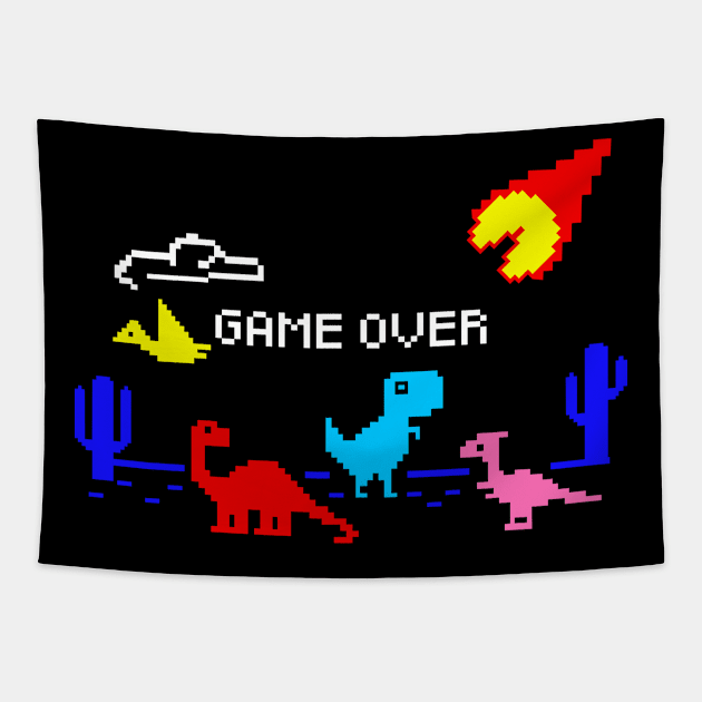 8 Bit Extinction Tapestry by inkonfiremx