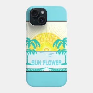 Sun Flower and beach Phone Case