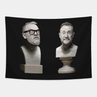 Taskmaster statues - Greg Davis & Alex Horne Tapestry