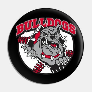 Bulldogs Baseball Design Pin