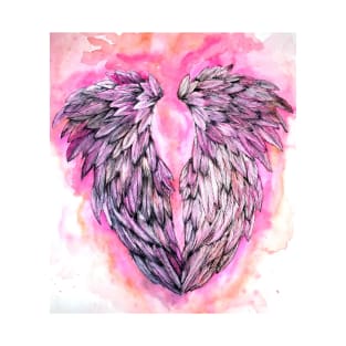 Pink Angel Wings T-Shirt