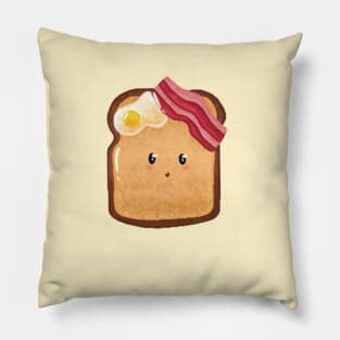 Eggs, bacon and toast Pillow