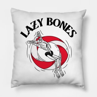 Lazy Bones Skeleton Vacation Lounge Pillow