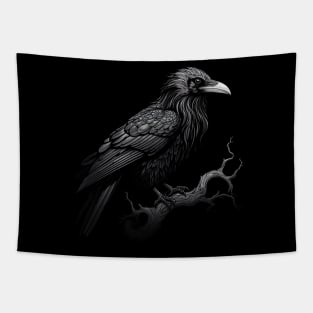 Crow in the wood Tapestry