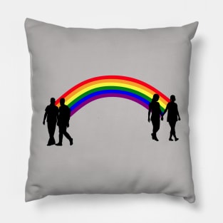 Rainbow's end (dark version) Pillow