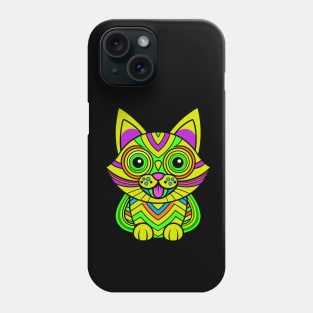 Trippy Cat Psychedelic Vibrant Phone Case