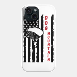 Dog Mountain Washington Vintage Paragliding Skydiving Parachuting Phone Case