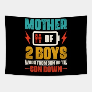 Mother Of 2 Boys Tapestry