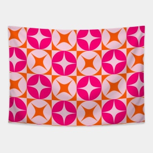 Pink and orange patterns, Digital art, modern art, aesthetic patterns Tapestry