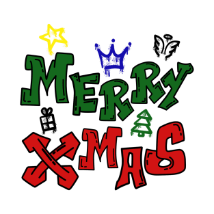 Merry Xmas Graffiti Spray Paint T-Shirt