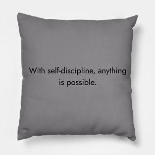 self-discipline Pillow