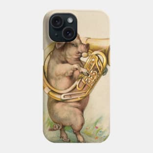 Pig With a Tuba Wakes Up the Farm Phone Case