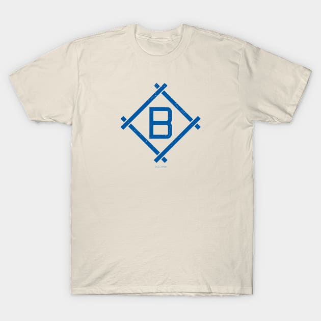 deadmansupplyco Brooklyn Dodgers - Vintage Diamond (Blue) T-Shirt