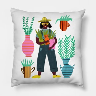 Plant girl Pillow