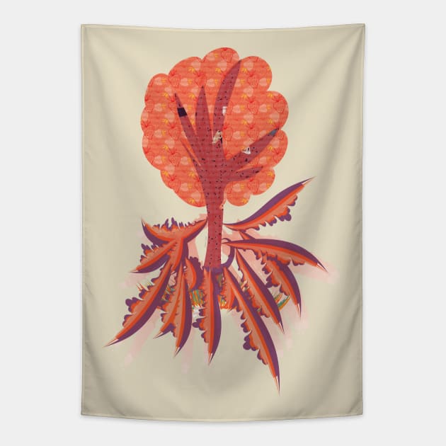 colorful tree of Life Tapestry by Salma Ismail