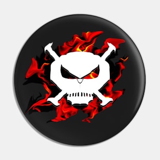 Fire Skull Pin